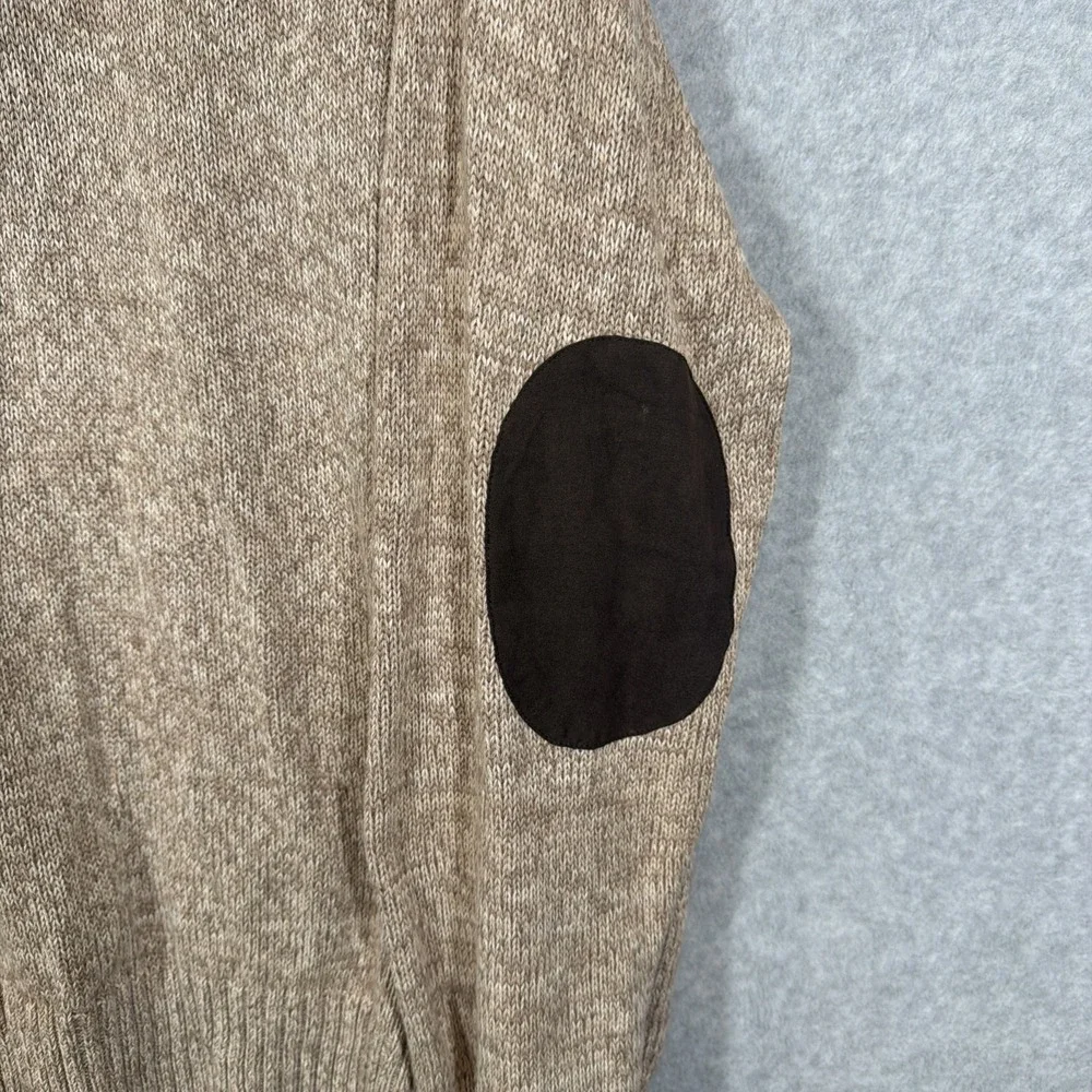 CHAPS By Ralph Lauren Sweater Mens 3XT Beige Brown 1/4 Button Pullover EUC